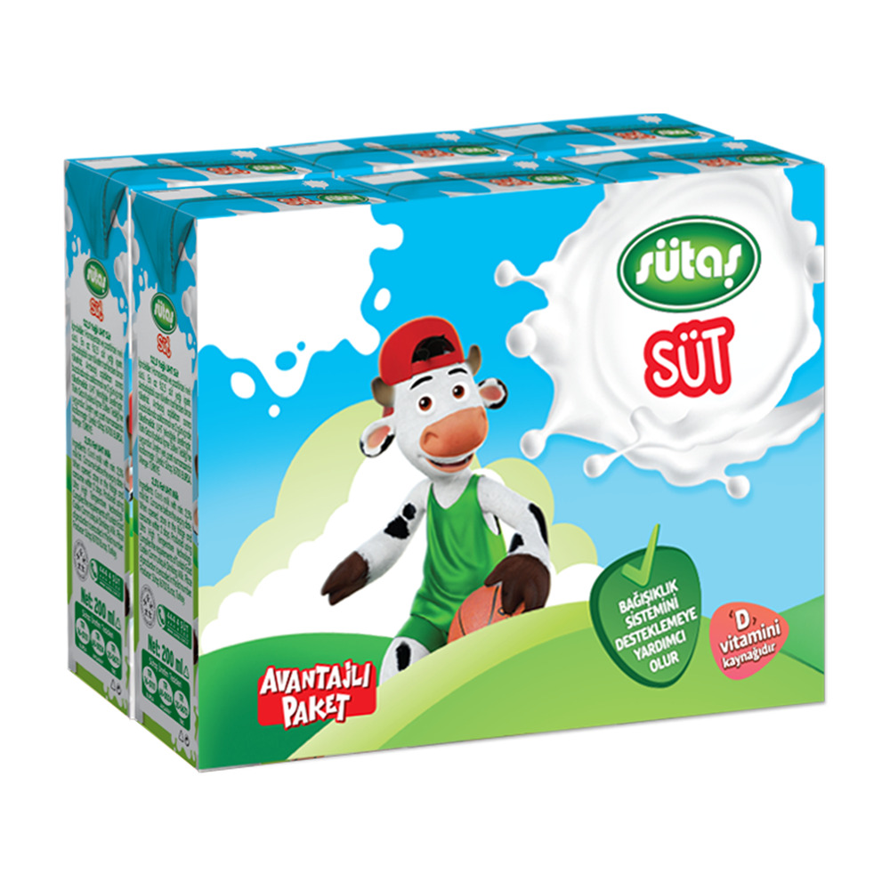 Sütaş Süt 6*180 Ml Tetra %2,5 Yaglı
