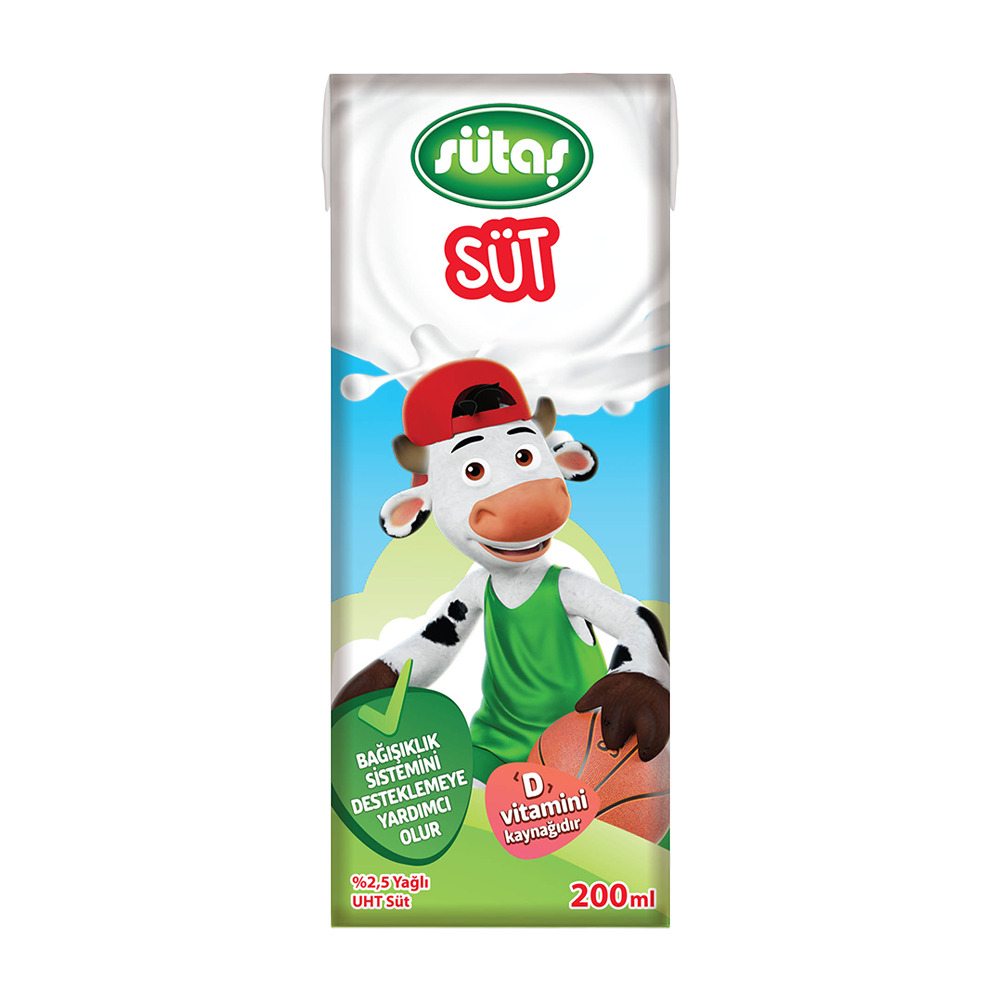 Sütaş Süt 200Ml Tetra %2,5 Yaglı