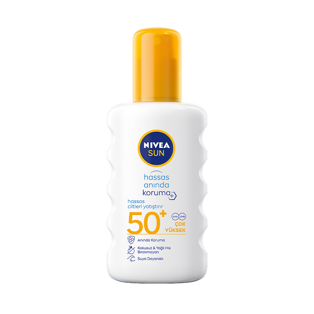 Nivea Sun  SPF 50+ Hassas Koruma Güneş Kremi Sprey 200 Ml