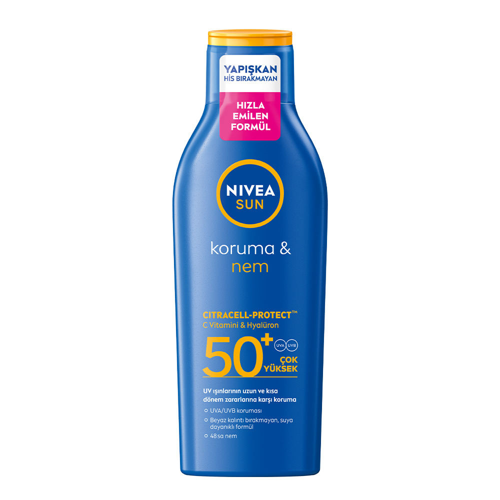 Nivea Sun SPF50+ Güneş Koruyucu & 48 Nemlendirici Güneş Losyonu 200 Ml