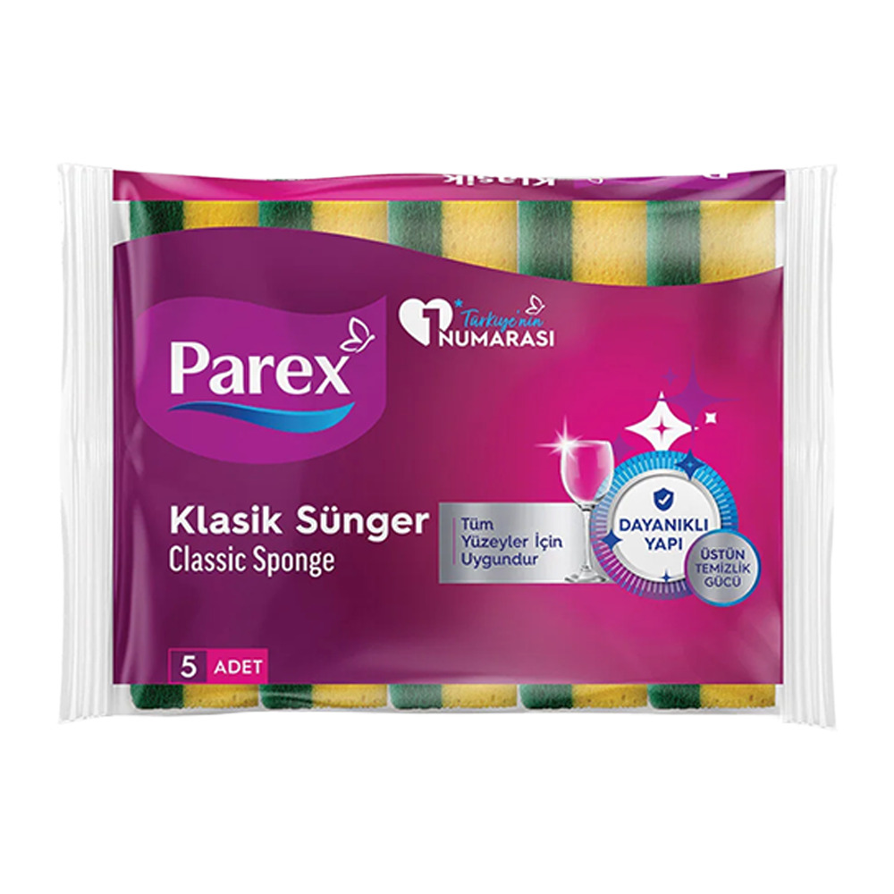 Parex Klasik Yeşil Sünger 5’li