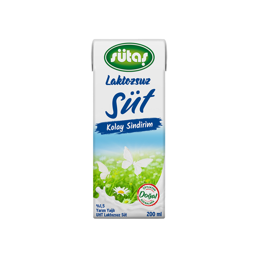 Sütaş Laktozsuz Süt 200 Ml.
