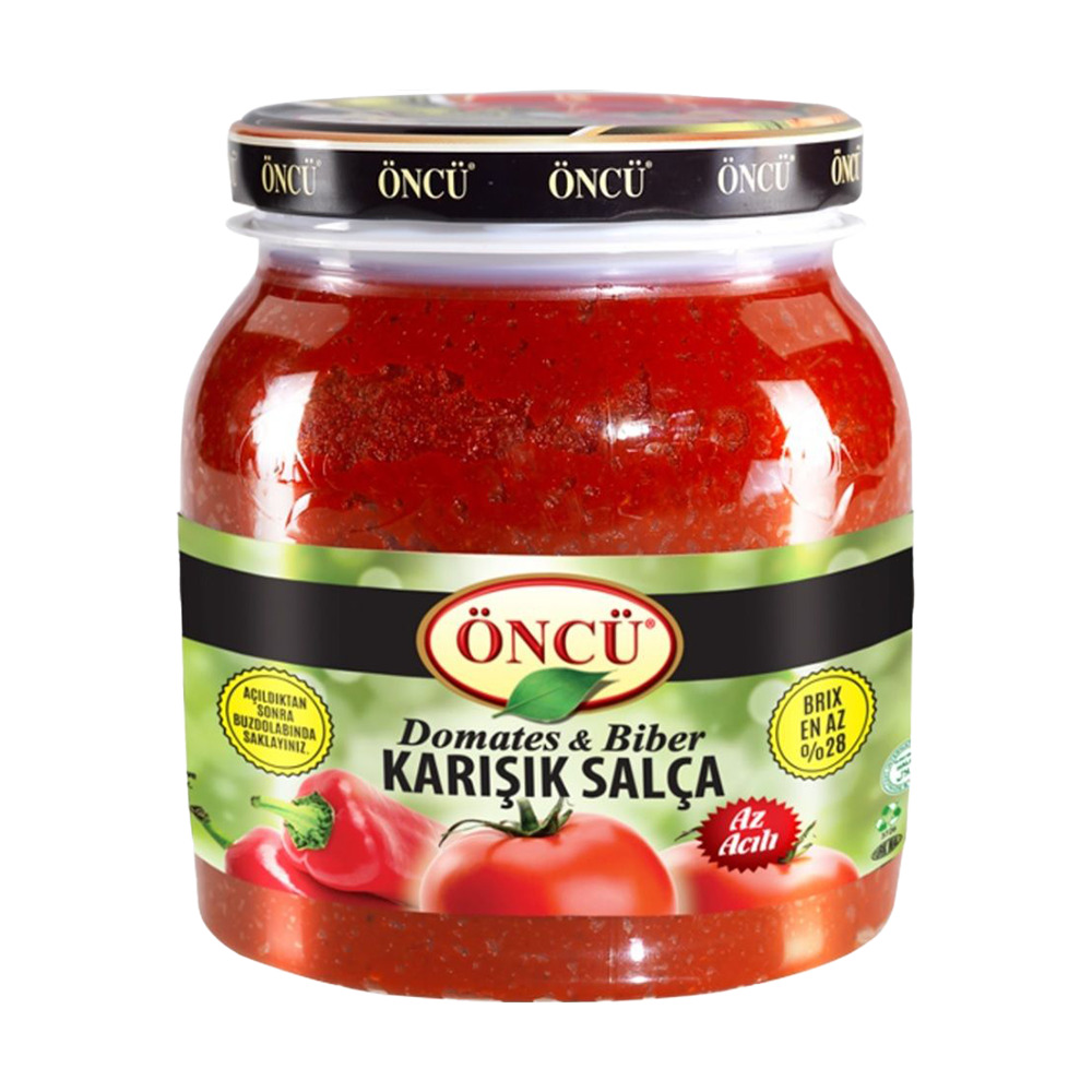 Öncü Karışık Domates Biber Salçası Pet 1600 Gr