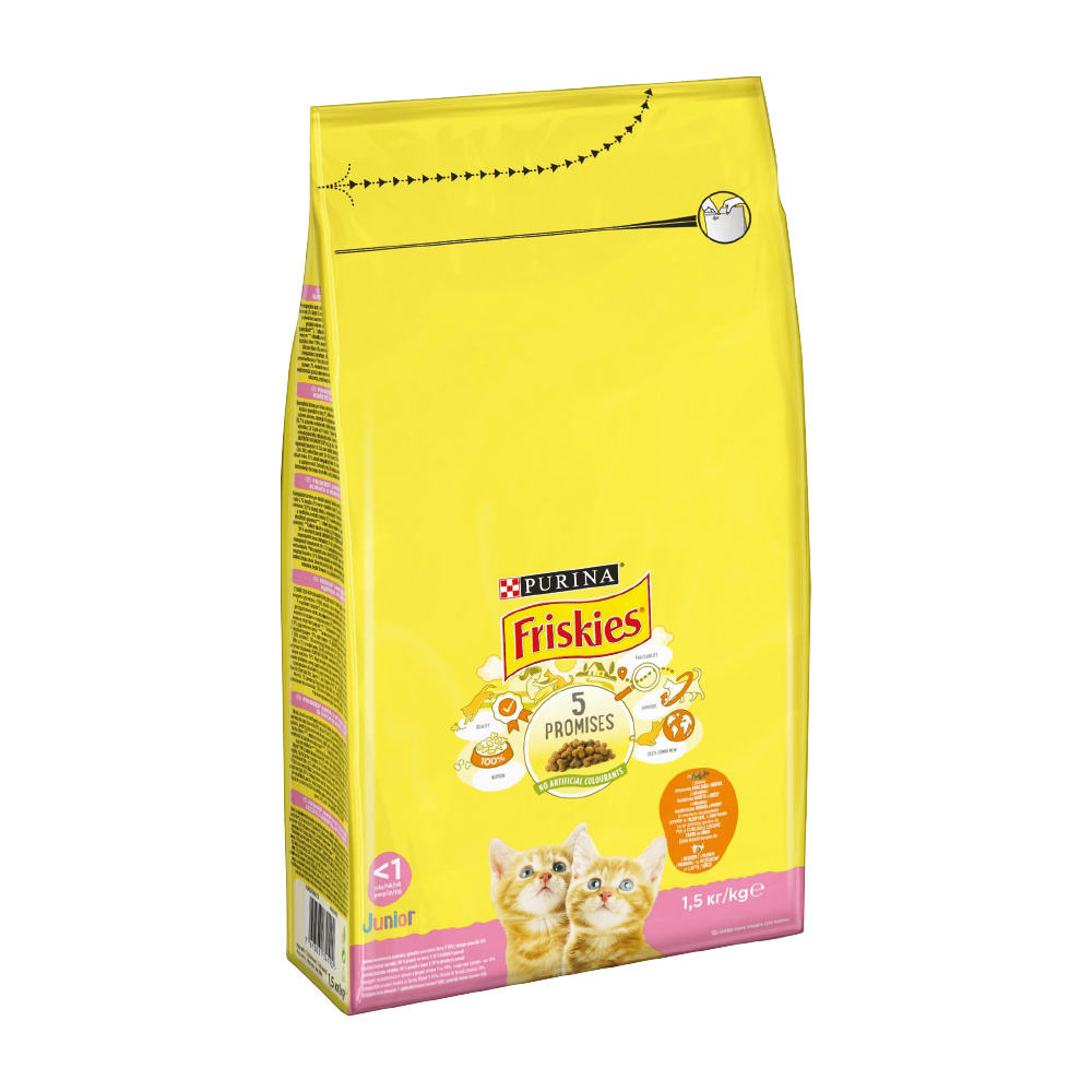 Purina Friskies Junior Tavuk Sütlü Kuru Kedi Maması 1500 Gr