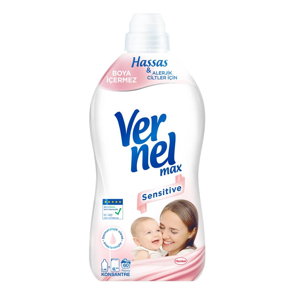 Vernel Max Yumuşatıcı Sensitive 1440 Ml