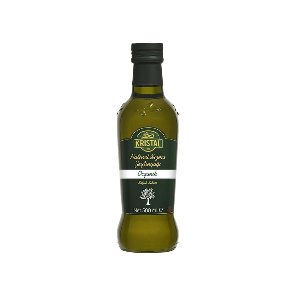 Kristal Organik Sızma Zeytinyağı Cam 500 Ml 