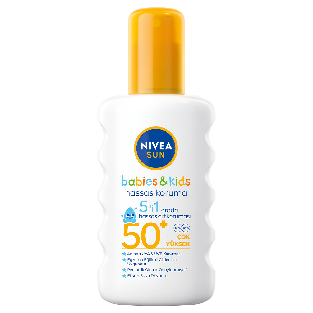 Nivea Sun 50 Faktör Kids Hassas Koruma Güneş Kremi Sprey 200 Ml