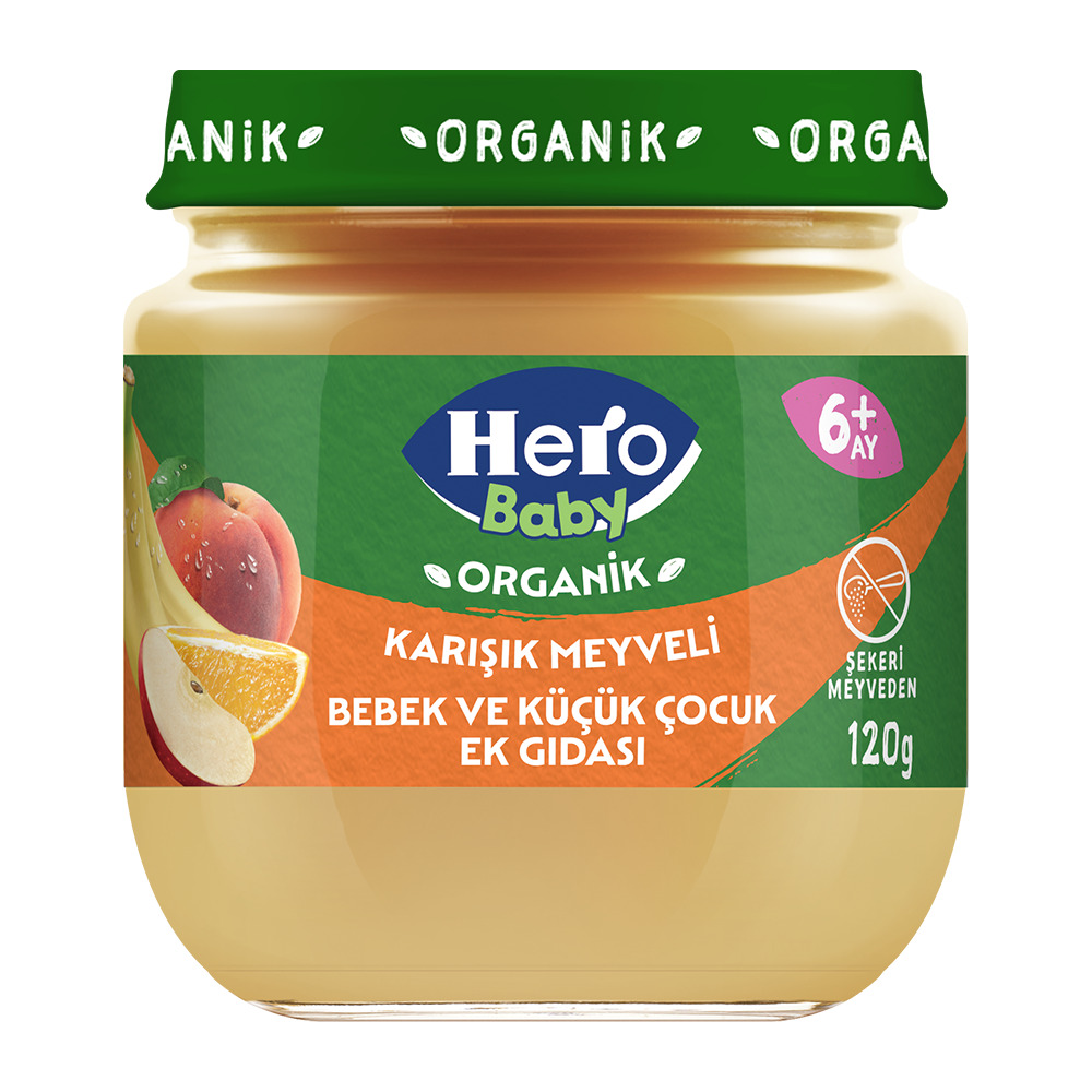 Hero Baby Organik Karışık Meyveli 120 Gr 