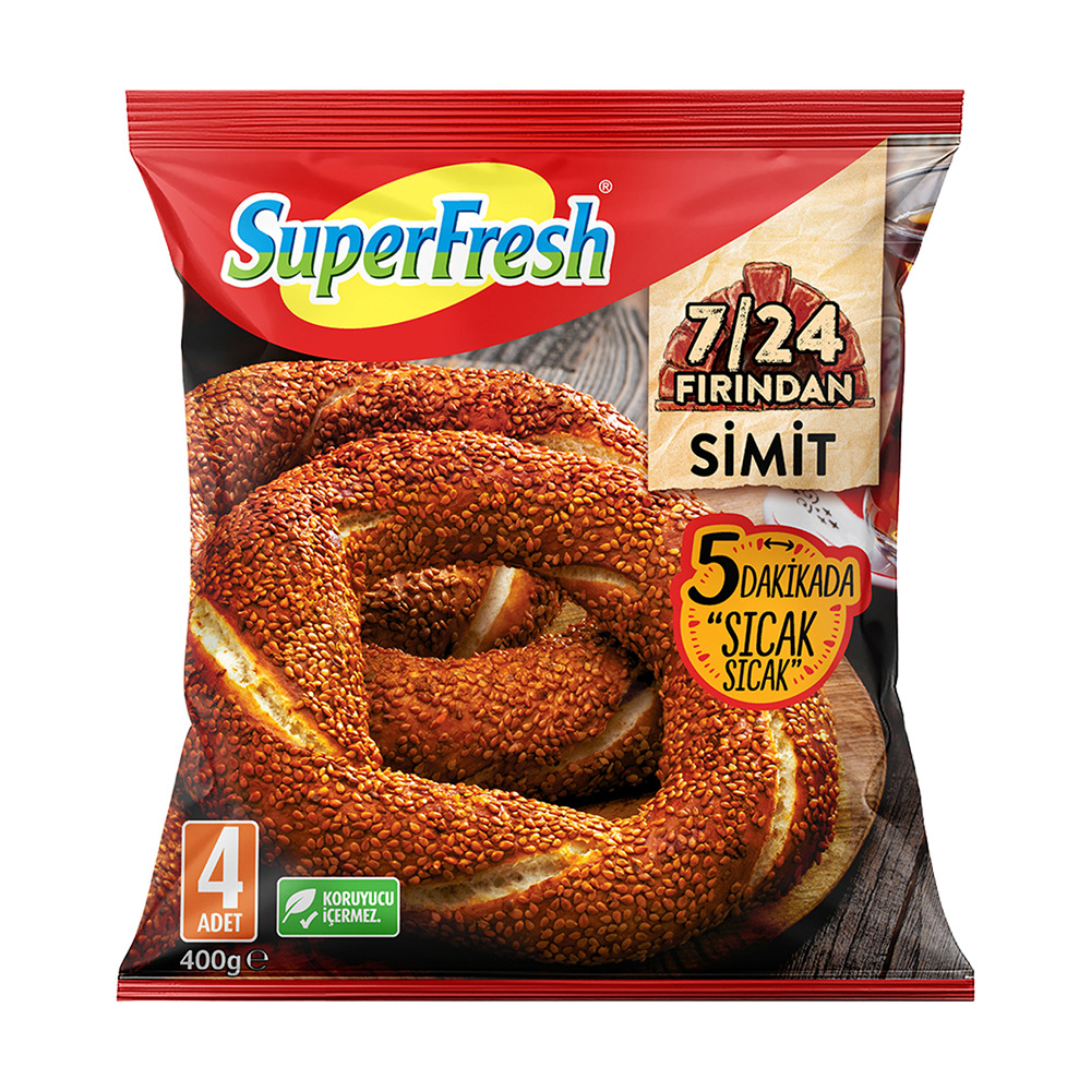 SuperFresh 7/24 Fırından Sımıt 4 lü