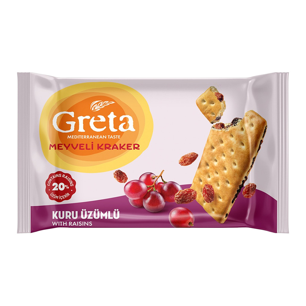 Greta Kuru Üzümlü Meyveli Kraker 150Gr